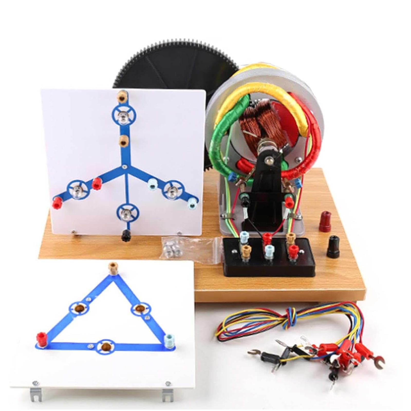 Modelo Físico De Generador Trifásico Ca/CC con Manivela Manual, Modelos De Generadores Dinamo Educativos para Bricolaje, Instrumento Didáctico De Física para Laboratorios Escolares Y