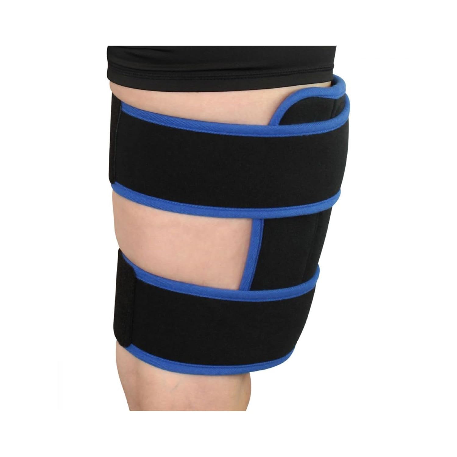 Brace Direct Cryotherapy Rehabilitating Thigh Wrap with Adjustable Compression Air Pump Wrap with Ice Pack for Thigh and Hamstring Pain Relief, Injuries, Surgery, Swelling Reduction and Arthritis