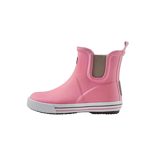 Reima Ankles Waterproof Low Cut Rain Boots Outdoor Rubber Boot for Kids, Light Pink, 12/12.5 Little Kid