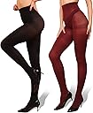 WAKUNA 40D/80D Pantyhose Opaque Tights 2 Pairs Resistant Control Top