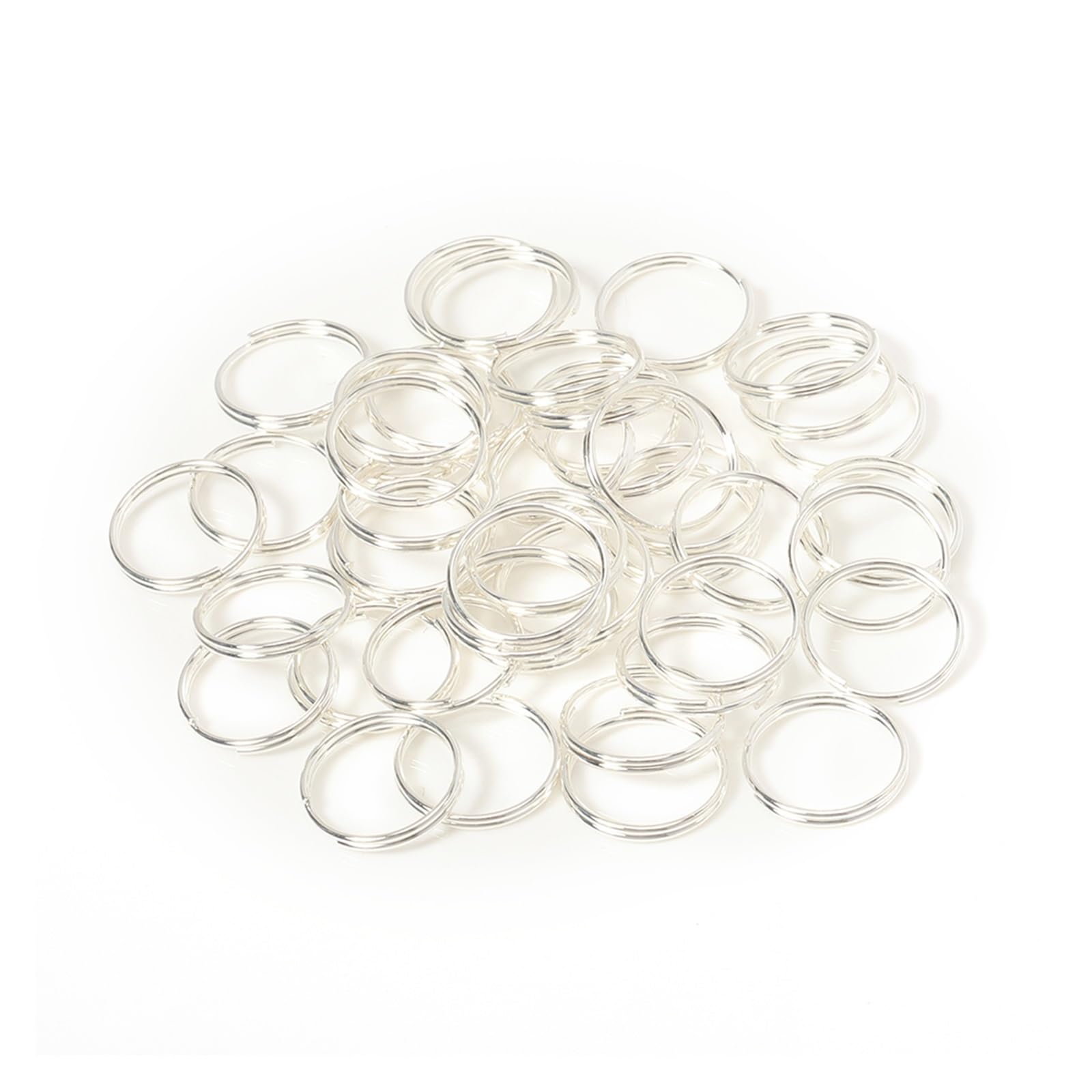 200 stks Sleutelhouder Open Ringetjes 5-14mm Sleutelhanger Ring Connectors for Sieraden Maken (Color : Rhodium, Size : 6mm