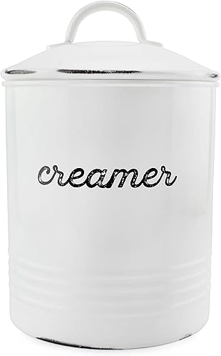 Miniatura 10 de AuldHome - Recipiente de harina negra esmaltada almacenamiento moderno de grapas estilo granja para cocina