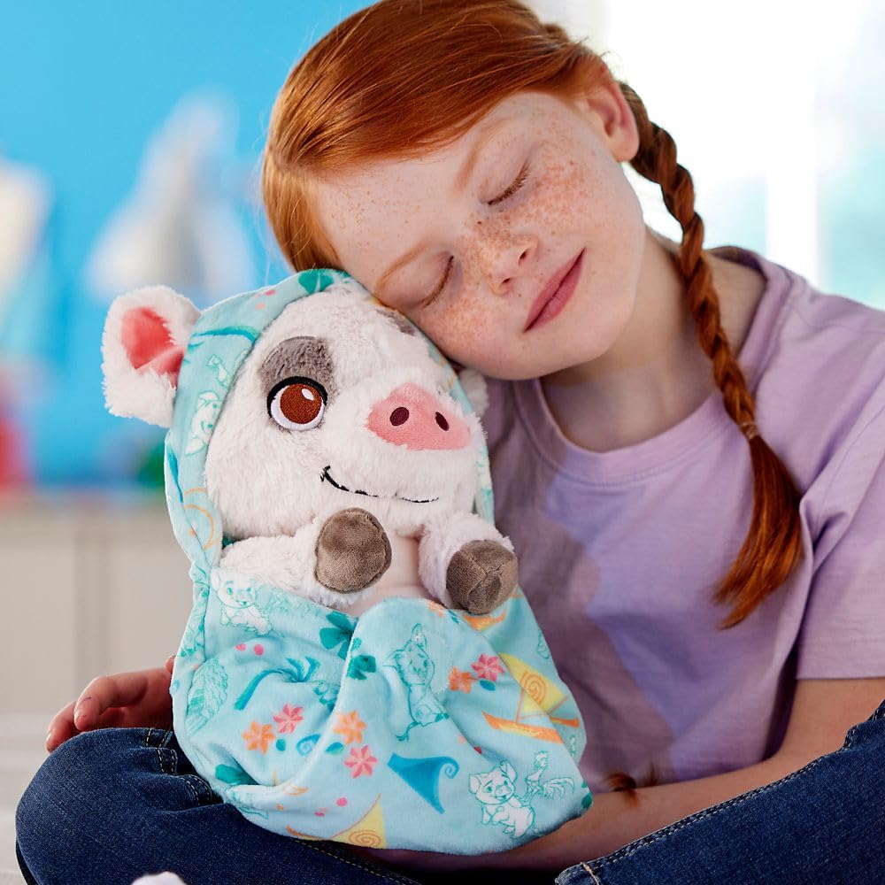 Disney Store Oficjalna kolekcja dla niemowląt: plusz Pua w pieluszku ze szczegółowymi funkcjami pluszu - oficjalna miękka zabawka - wypchane zwierzęta dla niemowląt - idealny dla fanów i dzieci