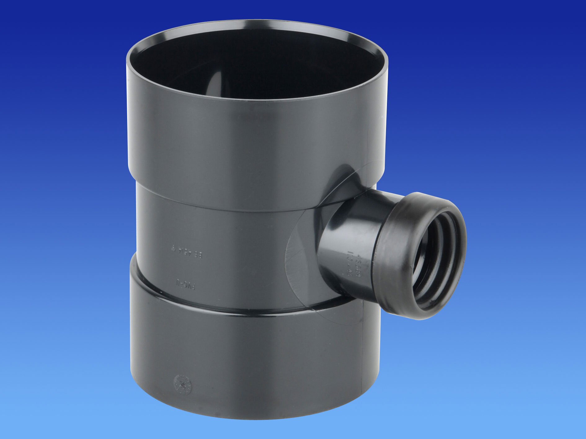 Wavin OSMA 110mm SOIL 4S584 D/SW Bossed Pipe - 40mm BLACK