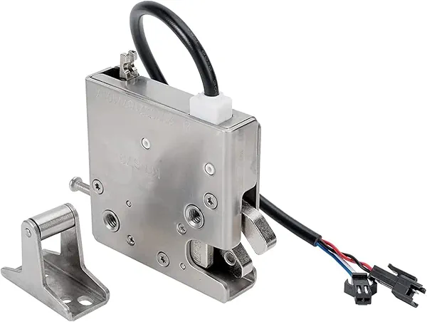 Generic Electronic Rotary Latch, Electric Locks, 12V Waterproof, Electronic Motor Servo Mechanical Auto Locker Door Lock, for Logistics Locker Express Cabinet, Silver, ST-7070