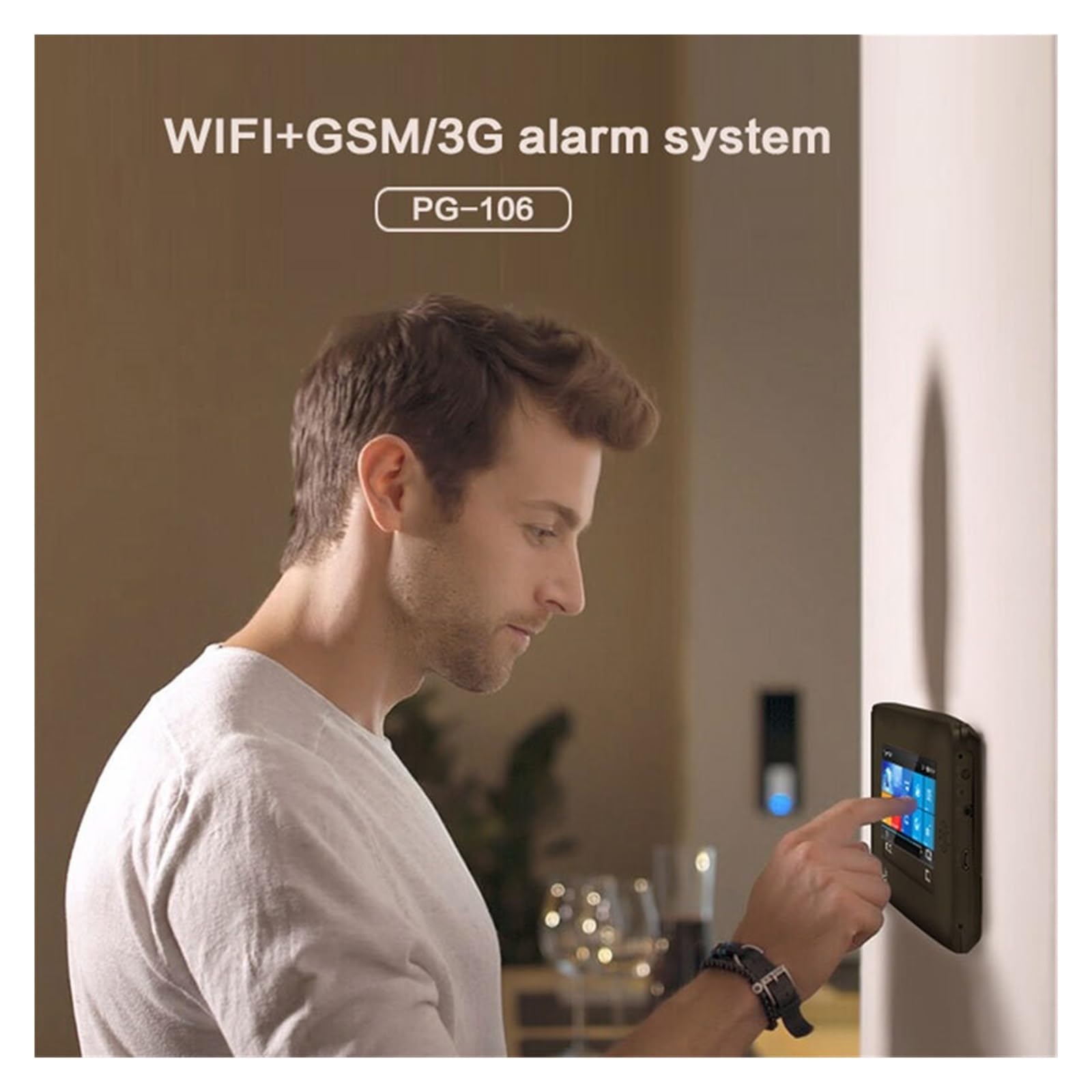 Sistema di Allarme di Sicurezza Domestica, Smart Alarm gsm di Allarme antifurto Sicurezza Domestica con sensore Movimento e App IP Carema TUYA Compatibile