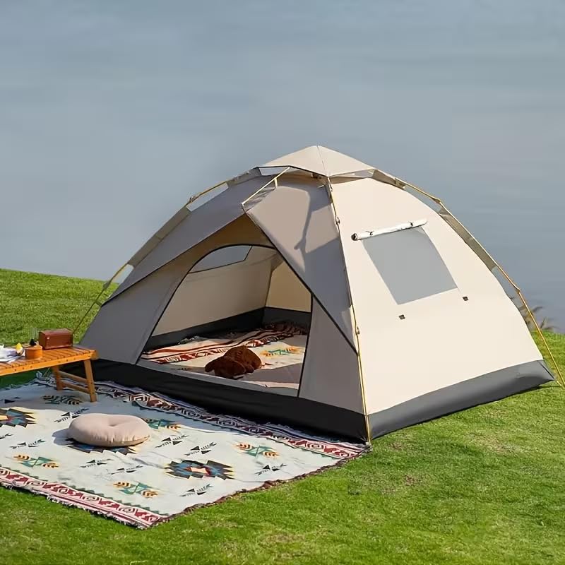 luteti tents for camping 3-4 person tent – camping tent with rainfly waterproof 2000mm, easy setup in 5 mins, ourtdoor dome tents lightweight backpacking tent for couples, small families, festivals