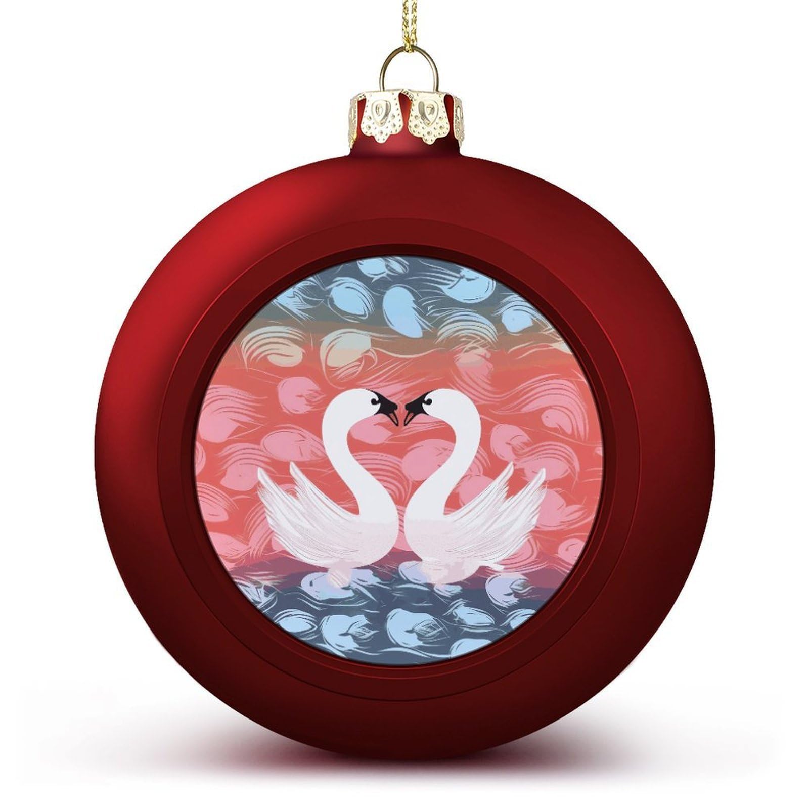 Boules de Noël cygne cœur suspension sapin décoration fête intérieur