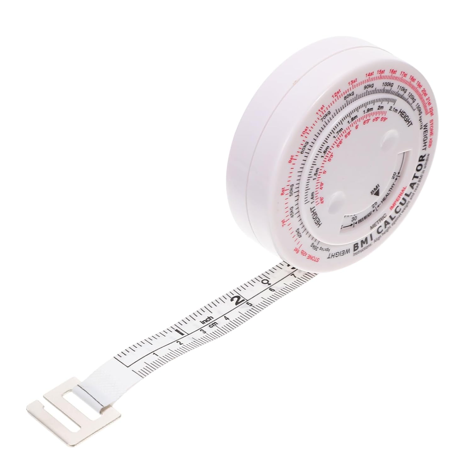 Gadpiparty Portable Retractable Tape Measure for Body Measurements Lightweight Dual Unit Measuring Tape with Bmi Calculator for Sewing and Craft Compact Design for Easy Carrying