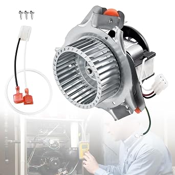 HC21ZE126A 2-Speed Furnace Draft Inducer Motor Kit with Cooling Fan and Inducer Wheel FIT Carrier Bryant Payne J238-112-11203 115V 3000RPM