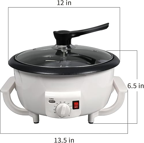 Miniatura 7 de Tostadora de café para uso doméstico, máquina eléctrica de café en grano de 28.22 oz de capacidad con temporizador 32.0-464.0 °F antiadherente para