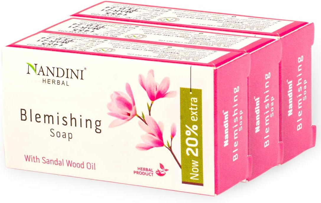 Herbal Blemishing Soap Enriched With Sandalwood Oil for Man & Women, 30gm. (Pack of 3)