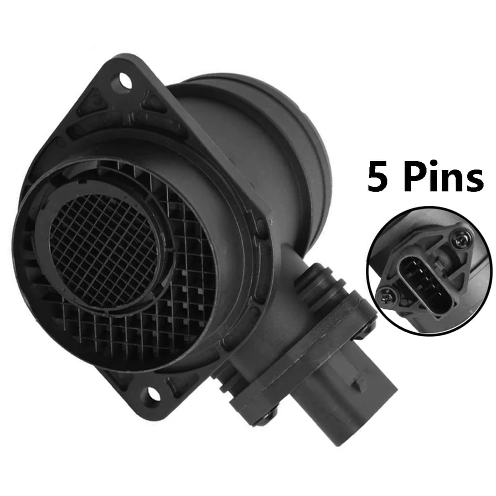 Sensor MAF de Repuesto para VW Bora 1998-2005, Golf 1999-2006 y Jetta 1998-2006. Número de Pieza OEM: 0281002531. 5 Pines.