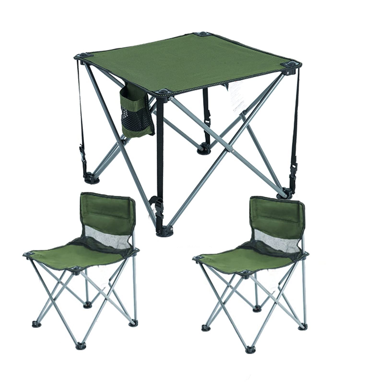 Table de camping pliante avec chaises pour vos pique-niques en forêt