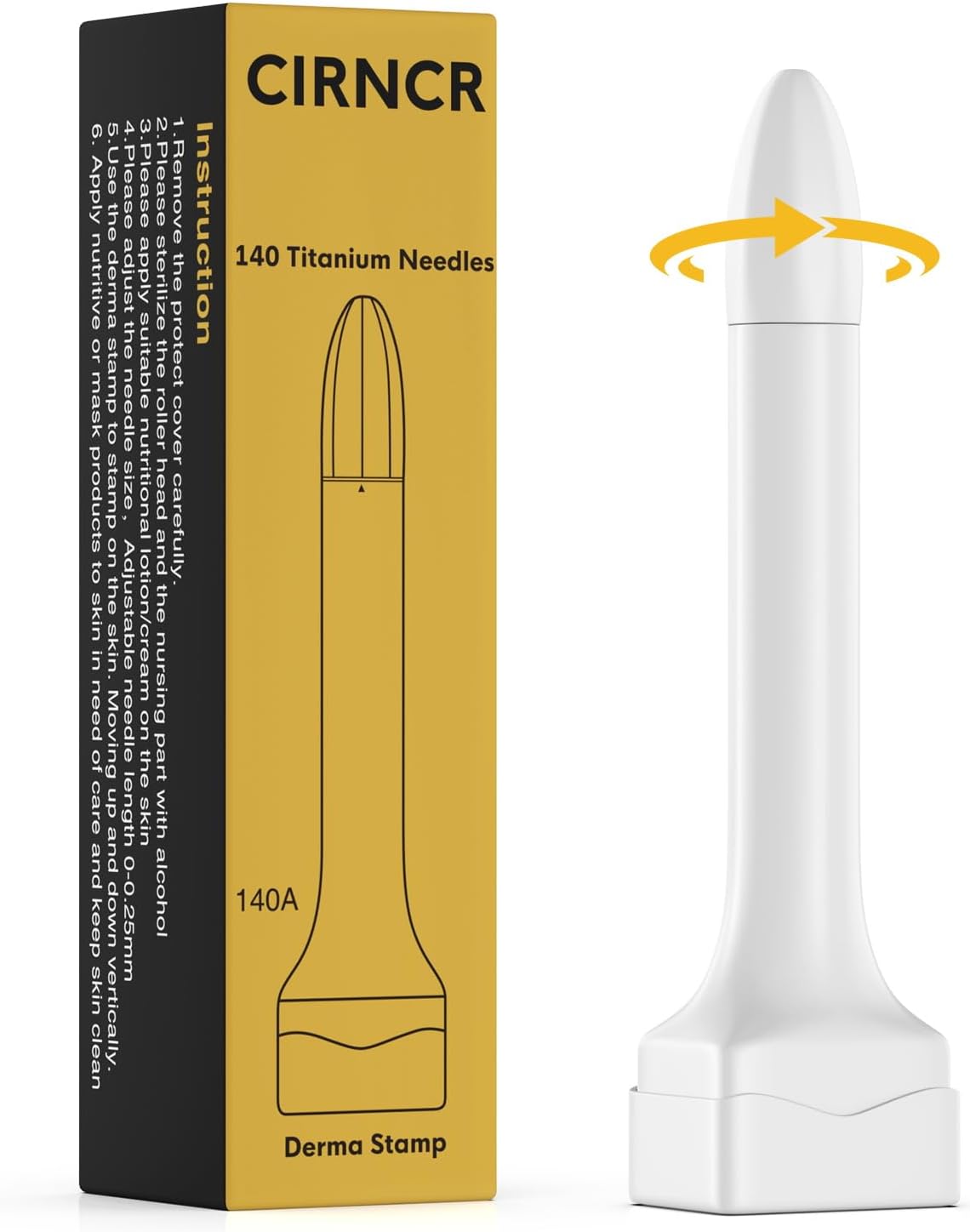 Beauty Derma Stamp Pen,microneedling Stamp for Face and Body,Derma microneedling Roller Pen for beard, Derma Roller Stamp 0.25mm