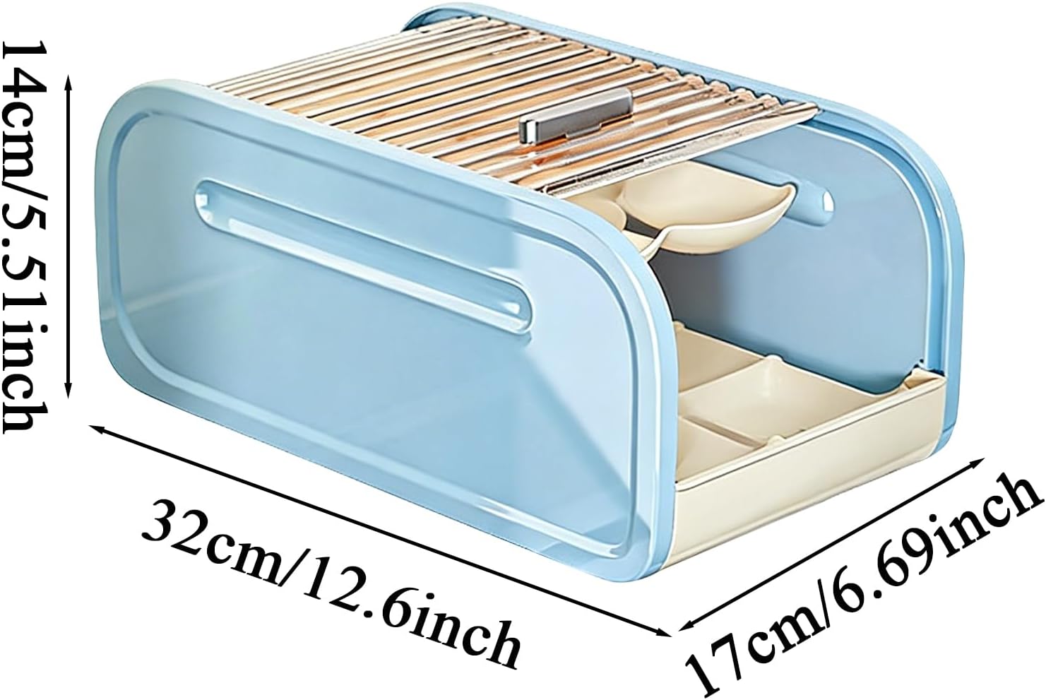 Egg Holder for Fridge - 2-Tier Automatic Rolling with Sliding Lid | Egg Holder Countertop Storage Box for Freezer, Home, Kitchen, Pantry, Cabinet, Apartment, Restaurant, Farmhouse