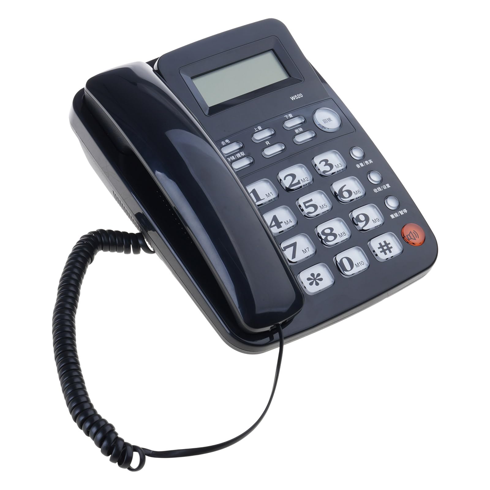 Telefono fisso da ufficio con corpo leggero, funzione vivavoce e visibilità delle chiamate