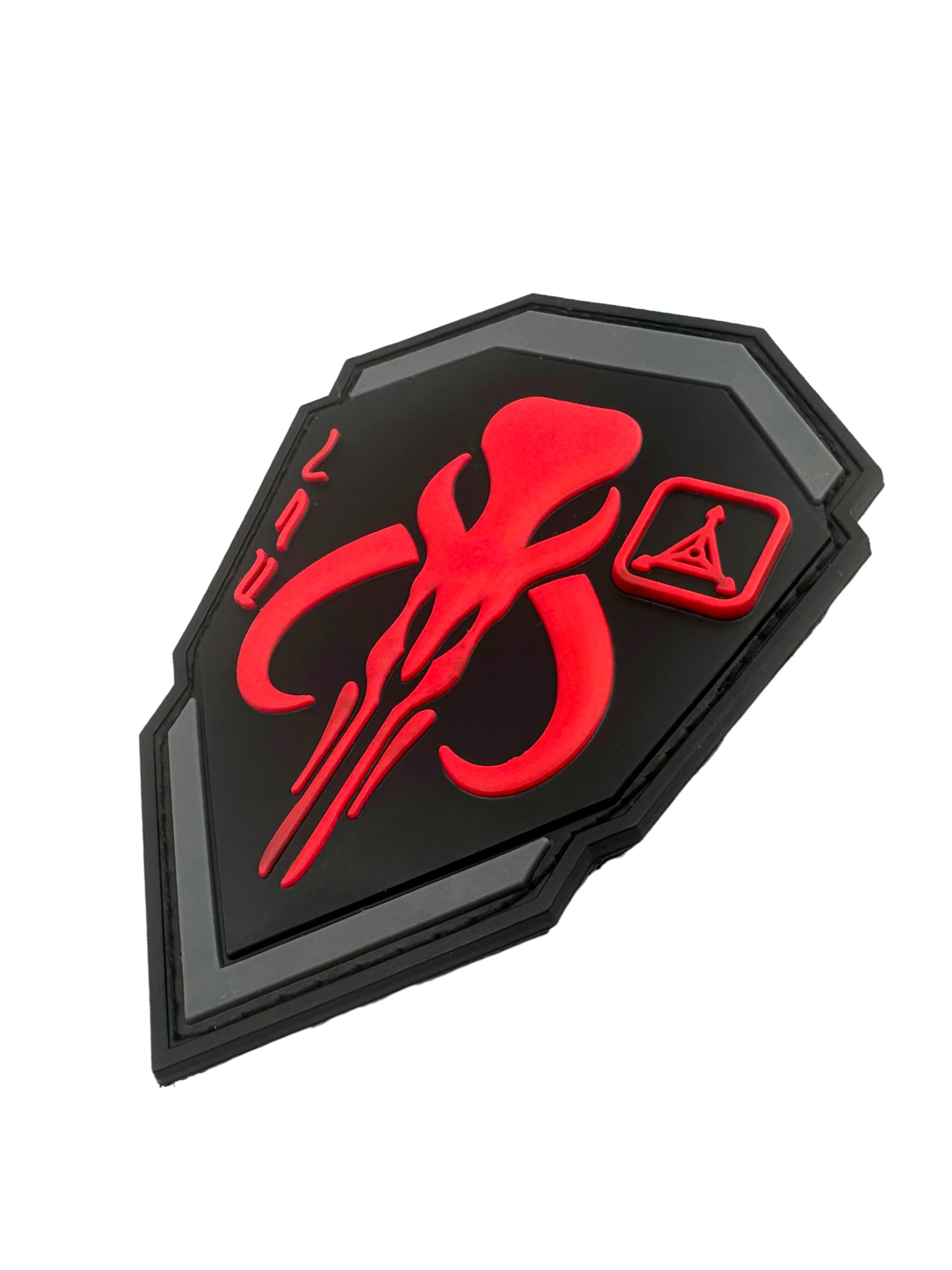 Patch Boba Fett Mandalorian – Crâne Bantha, Lumineux Dans Le Noir, PVC, 70x90 Mm, Airsoft Paintball
