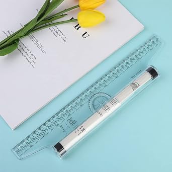 12 Inch Multipurpose Measuring Ruler - Drawing Parallel Ruler for Artists, Architects, Engineers (Y112-1)