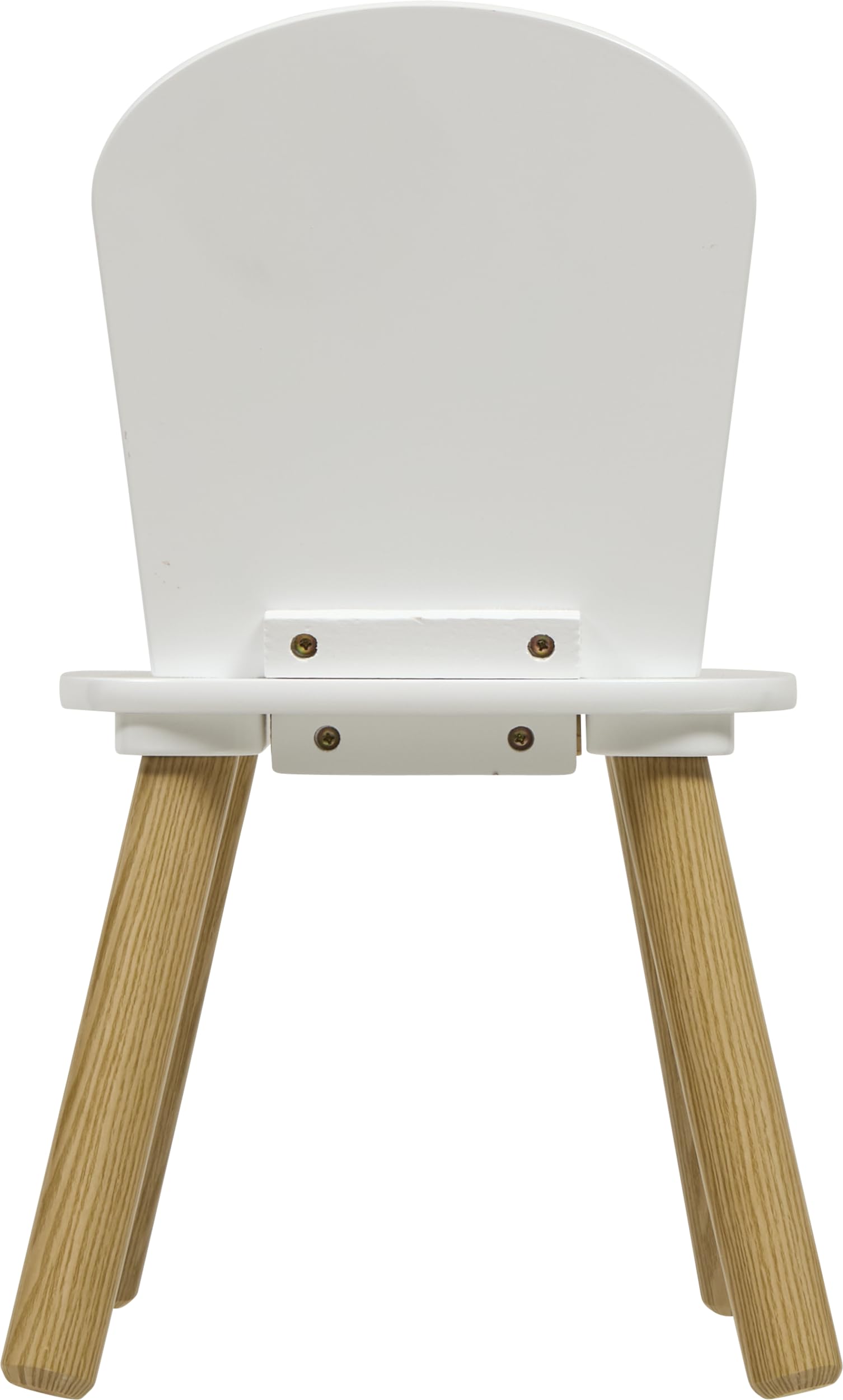 Atmosphera Silla Niño Alex 48x55x85 cm Blanco Madera Clara Estilo Escandinavio Redondeado