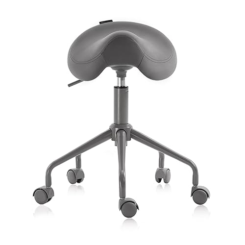 Vista 27 de Taburete hidráulico giratorio 503 de altura ajustable para clínica, enfermería, spas, salones de belleza, dentistas, oficina en casa