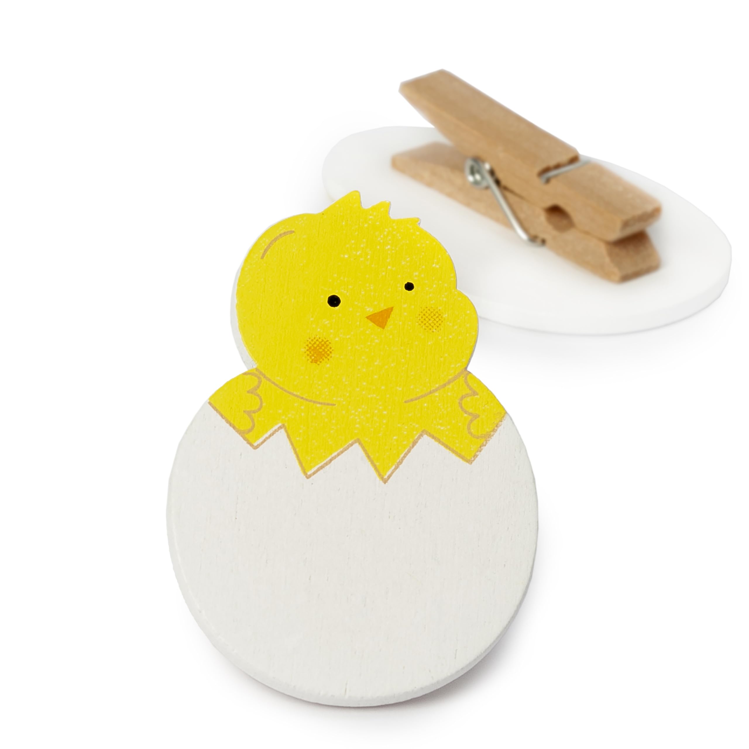 Mopec UW3 Pack of 12 Wooden Easter Chick Pegs 5.4 cm