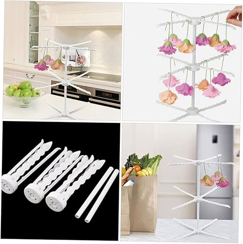 Miniatura 7 de Zerodeko Estante de secado de pasta de goma, soporte de flores para decoración de fondant, accesorio de cocina antiadherente y ahorro de espacio