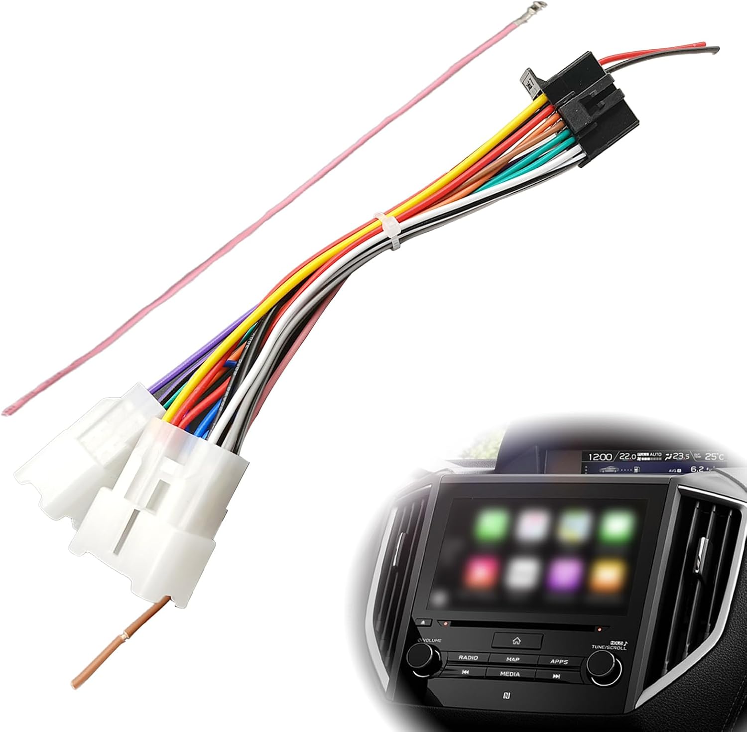 70-1761 Radio Wiring Harness Pioneer Headunits Upgraded Copper Core Compatible with 1987-2017 All Non-JBL To-yo-ta and Scion, 2016-2019 Models All BRZs, Power 4 Speaker