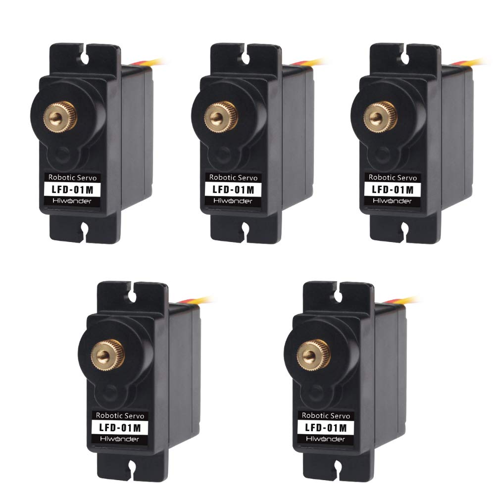 Lewansoul 9G Servo Metal Gear Micro servo Motor Anti Bloqueo Servo (LFD-01M 5PCS) (5PCS)