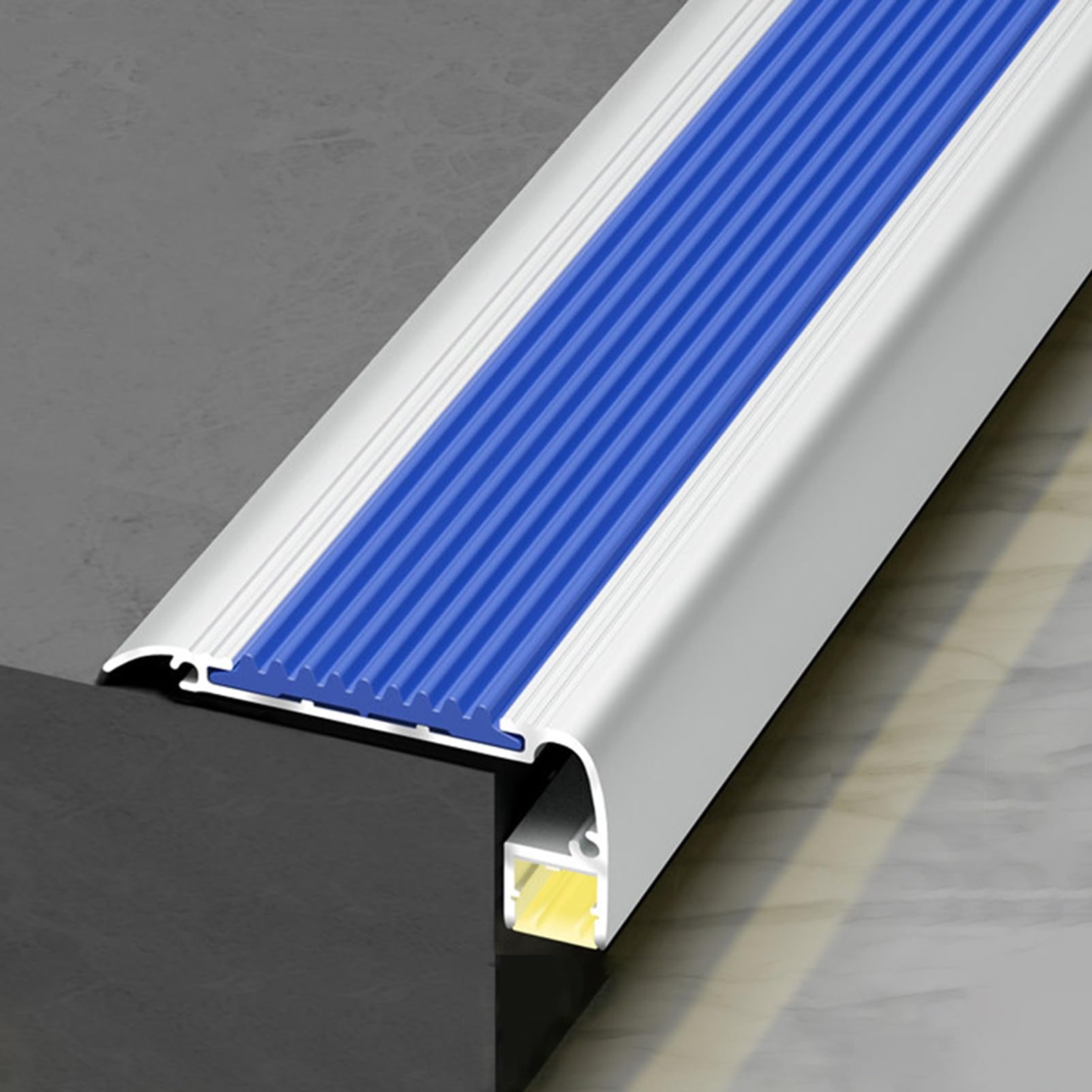Perfil de Borde de Escalera Protector de Borde de Escalera con Canal LED, Tira