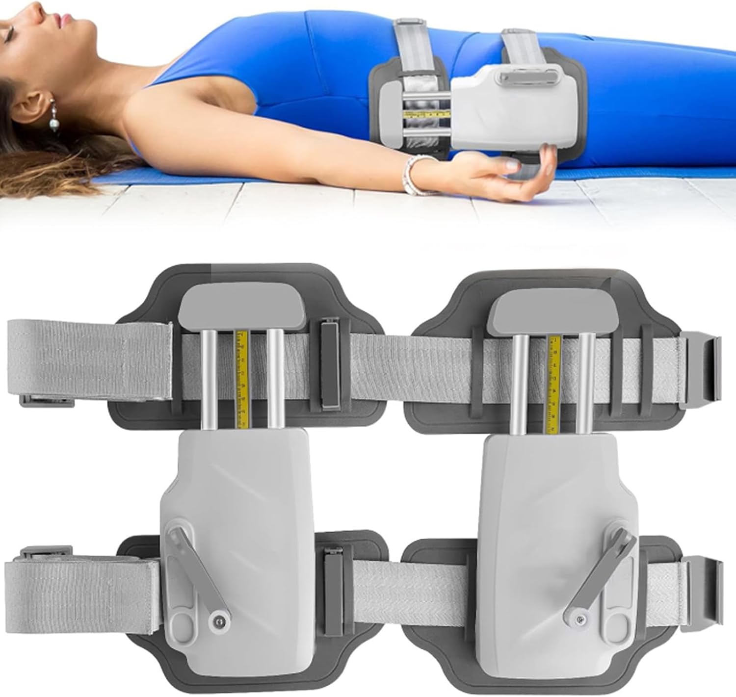 Manual Lumbar Traction Device, Herniated Disc Back Pain Relief Device, Spinal Decompression Back Stretcher, for Herniated Disc, Sciatica, Spinal Support