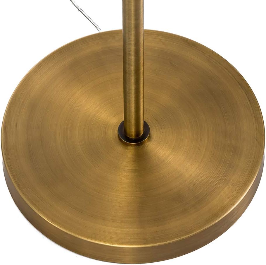 Modern Home Soho Jute Golden Brass Floor Lamp w/Natural Jute Rope Shade