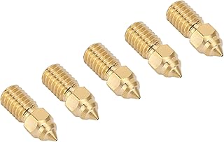 5 PCS 3D Impressora Extrusora Bico Latão M6 Extrusora Bicos 0.4mm/0.6mm/0.8mm Bico de Impressora de Alta Velocidade para Creality Ender 5 S1/Ender 7 3D 1.75mm (1,75 mm/0,4 mm)