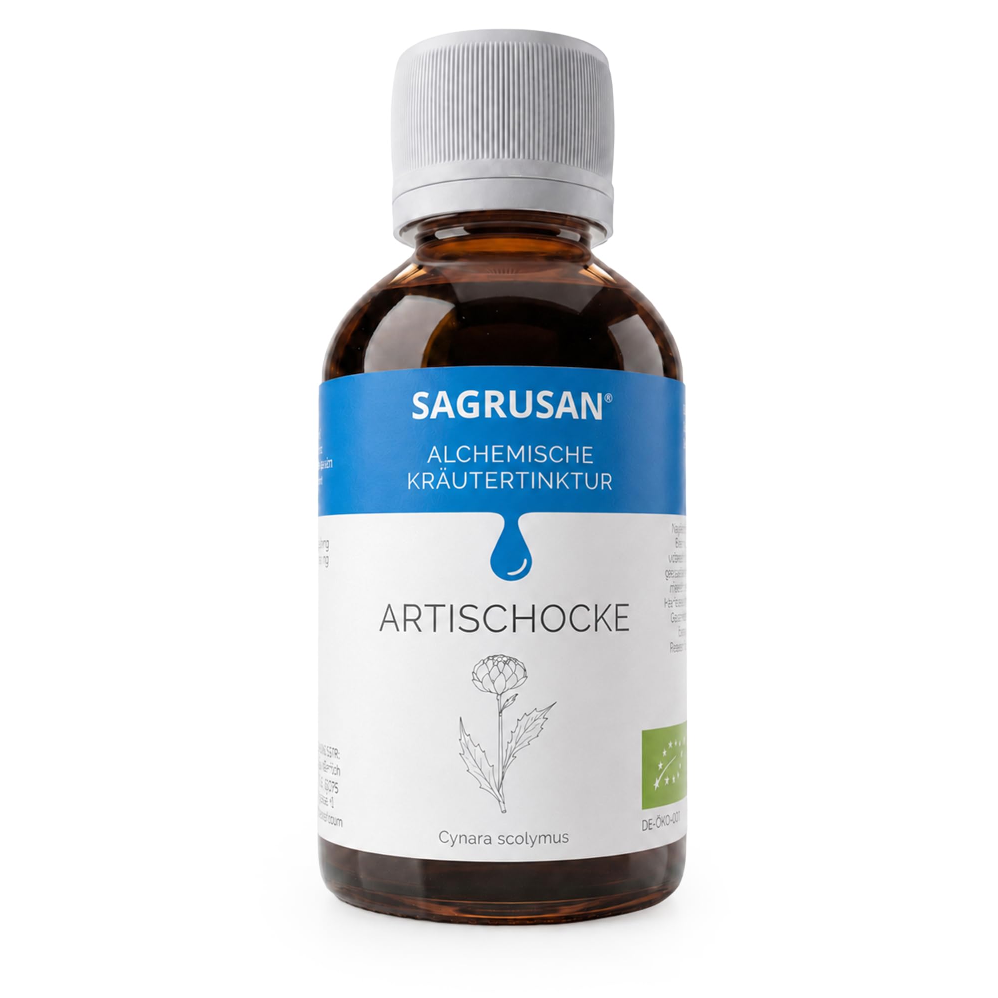 Artischocke Tinktur Bio 100 ml – Cynara scolymus Extrakt vegan aus Bio Artischocken Blättern, Wurzel und Blütenkopf, Kräutertinktur im Braunglas aus österreichischer Manufaktur ohne Zusätze.