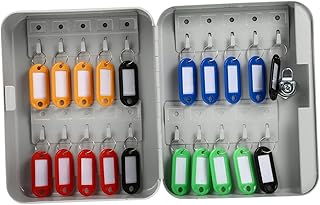 Operitacx Key Box Car Keychains Wall Mounted Key Holder Key Box Wall Mount Key Lock Box Wall Mount Security Key Lock Box Solid Steel Plate White Key Storage Box Key Management Box Storage