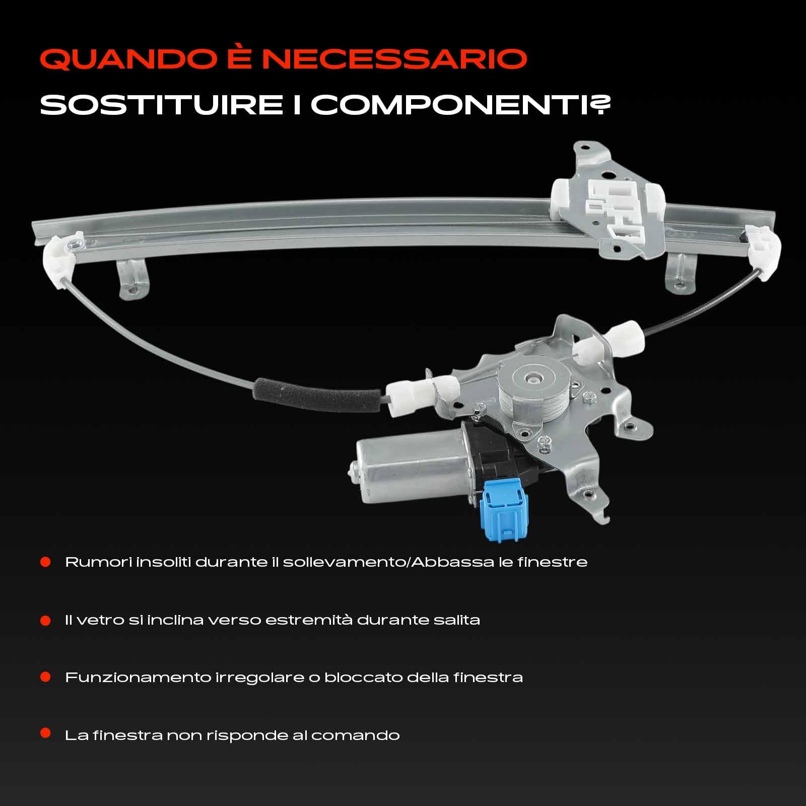 Frankberg Alzacristallo elettrico con motore 4/5 porte 2 Poli anteriore | con motore, 4/5 porte, 2 poli, davanti, Sinistra, 807211KA0C; 807211KA0C; Compatibile con: Juke F15