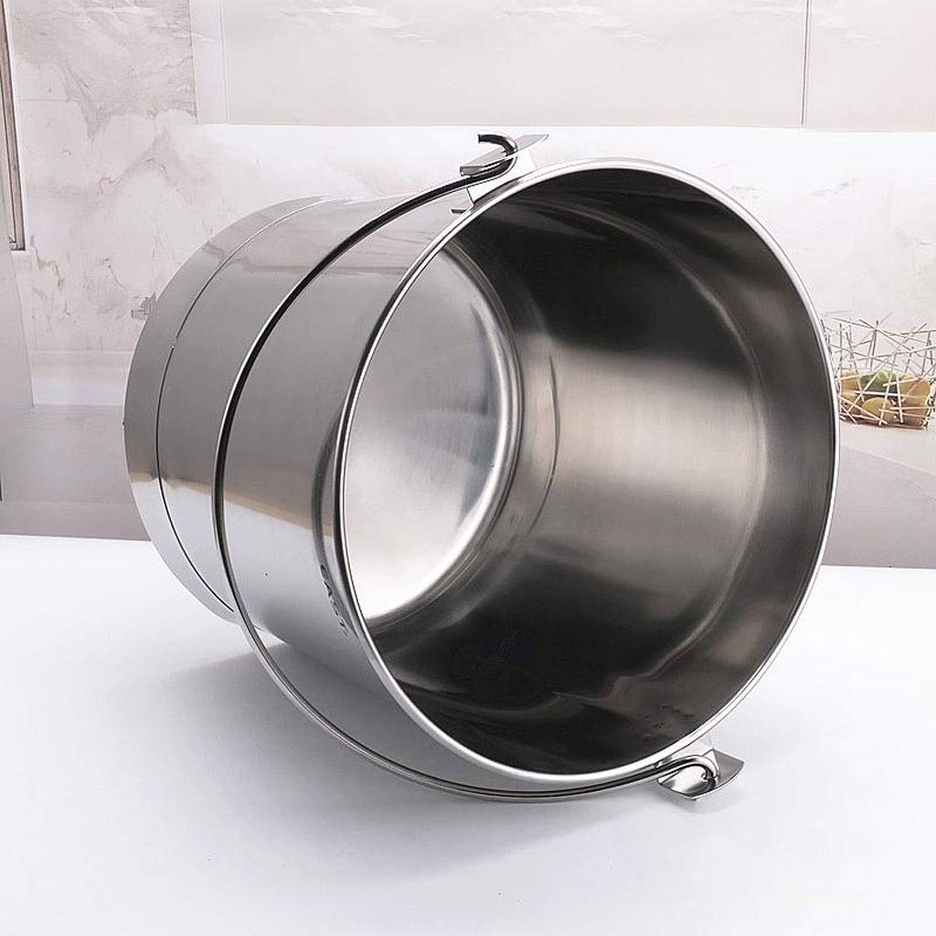 EIN Eiskübel Edelstahl EIS Eimer Tragbare Partei Drink Eile Eimer Bar Bier Cocktail EIS Eimer Restaurant Champagner Eimer Eiskühler Sektkühler Eiswürfelbehälter (Color : Silver)