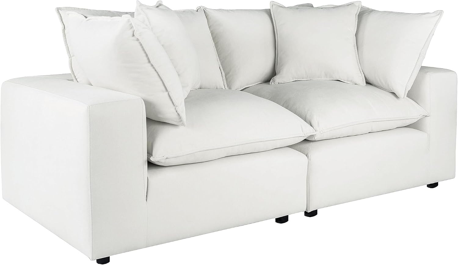 Cali 80" Pearl Performance Fabric Modular Loveseat - TOV Furniture