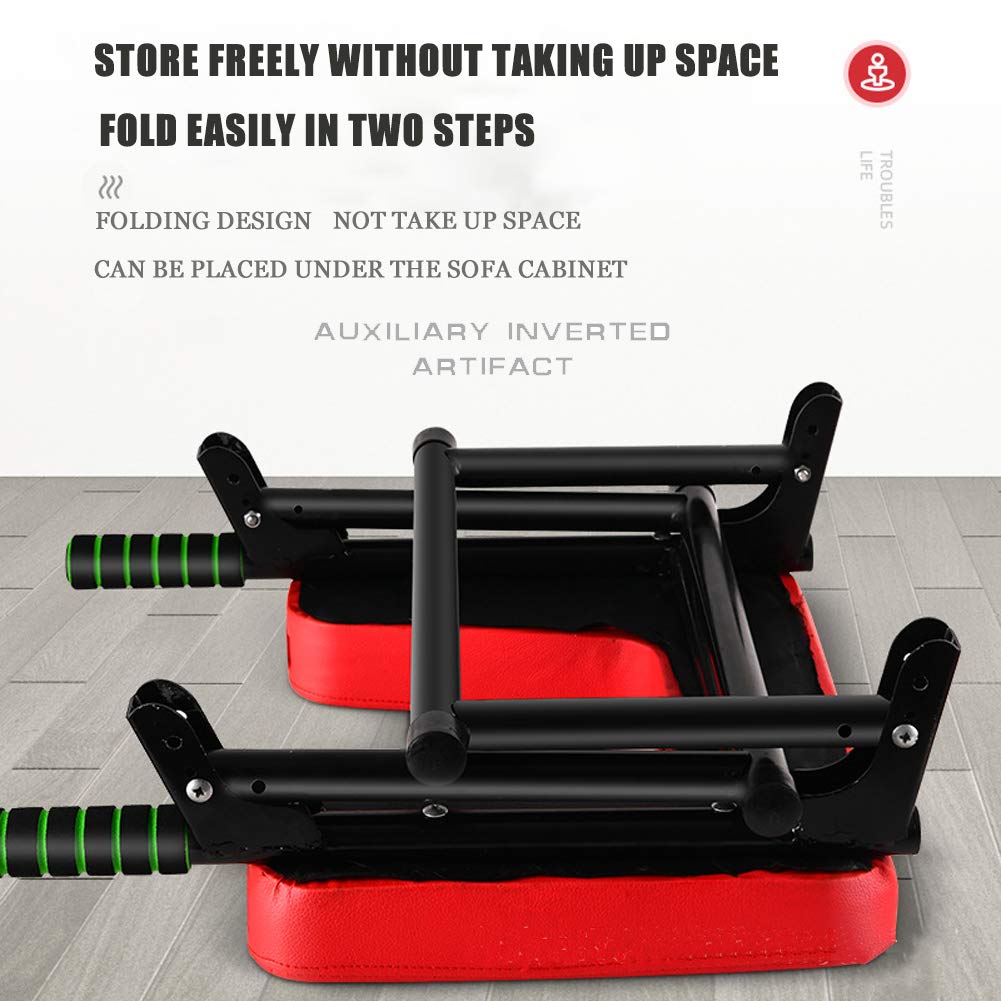Sedia Yoga Inversion, Sgabello Verticale per Sedia Invertita Assistita Yoga Fitness Multifunzione con Design del Corrimano di Sicurezza per Esercizi di Ginnastica Domestica