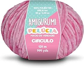 Fio Círculo Amigurumi Pelúcia 100% Poliéster - 131m - 85g - Pitaya 3182