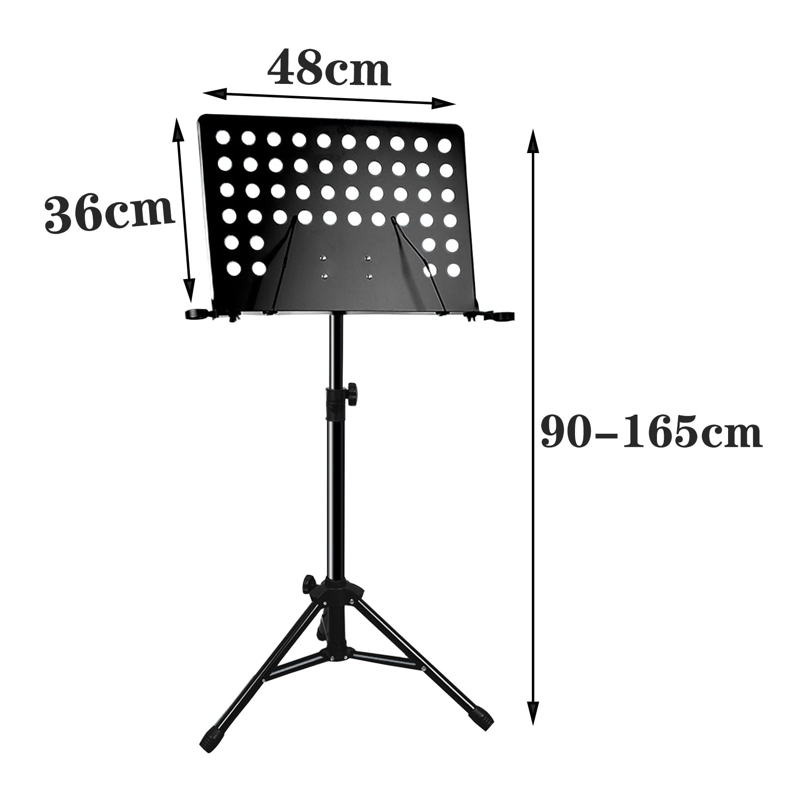 HJXGQJM Atril for Partitura Plegable Portátil Musica Metalico Soporte De Ajustables, Atril De Metal Ultraestable con Estuche Portátil, Altura Ajustable: 90-165cm, for Tocar Instrumental, Tocar