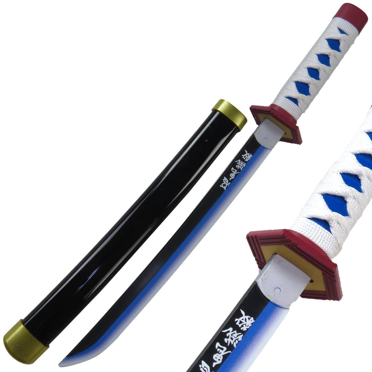 BAKA | Demon Slayer Character Katana | ABS Blade Practice Sword | Lightweight Anime Sword with Sheath for Cosplay & Display | Size-42 cm (tomioka giyuu Katana)-image-14