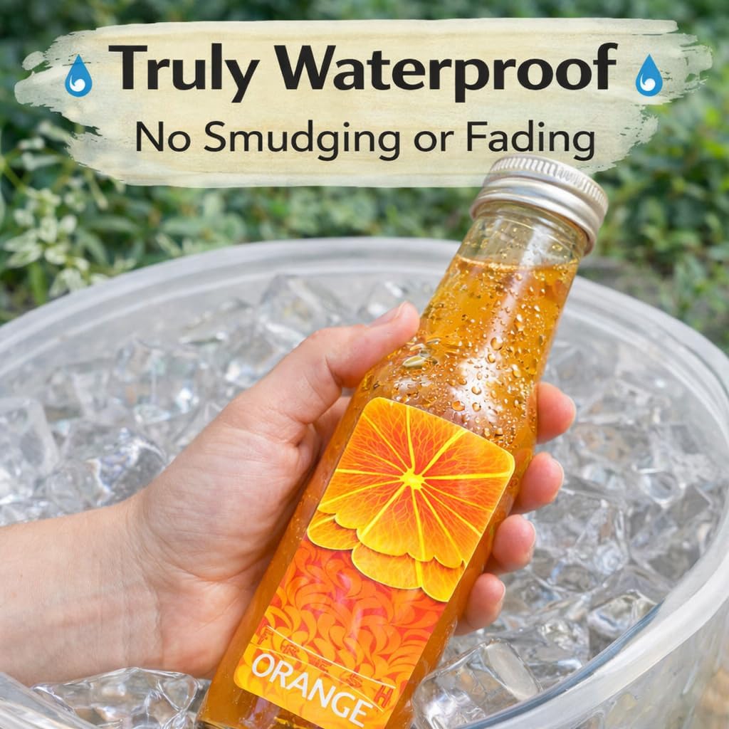 10 UP 4x2 inch Bottle Labels - 150 Pcs Printable Glossy White Waterproof Vinyl Sticker Labels for Inkjet or Laser Printer - Image 4