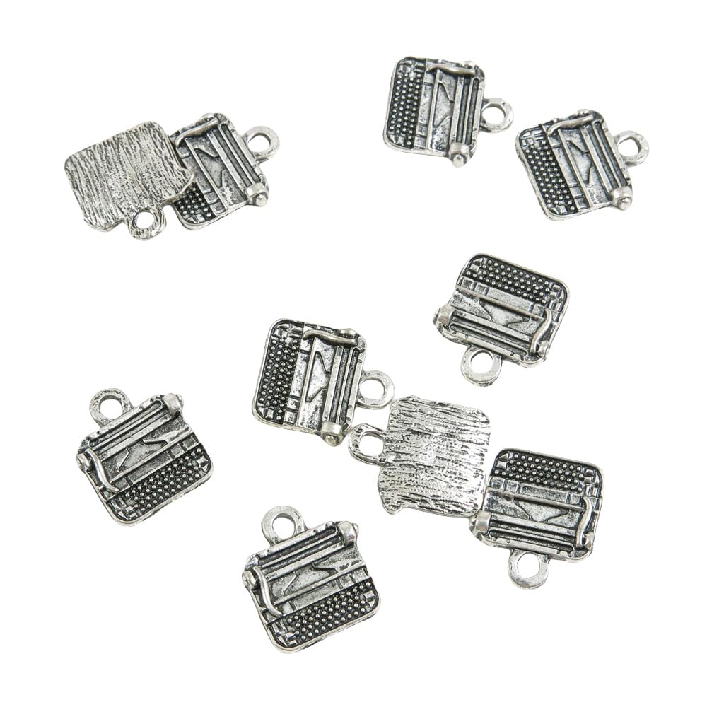 10 Pieces Antique Silver Tone Jewellery Charms Crafts Arts Making Beading 806Z09 Typewriter Typer
