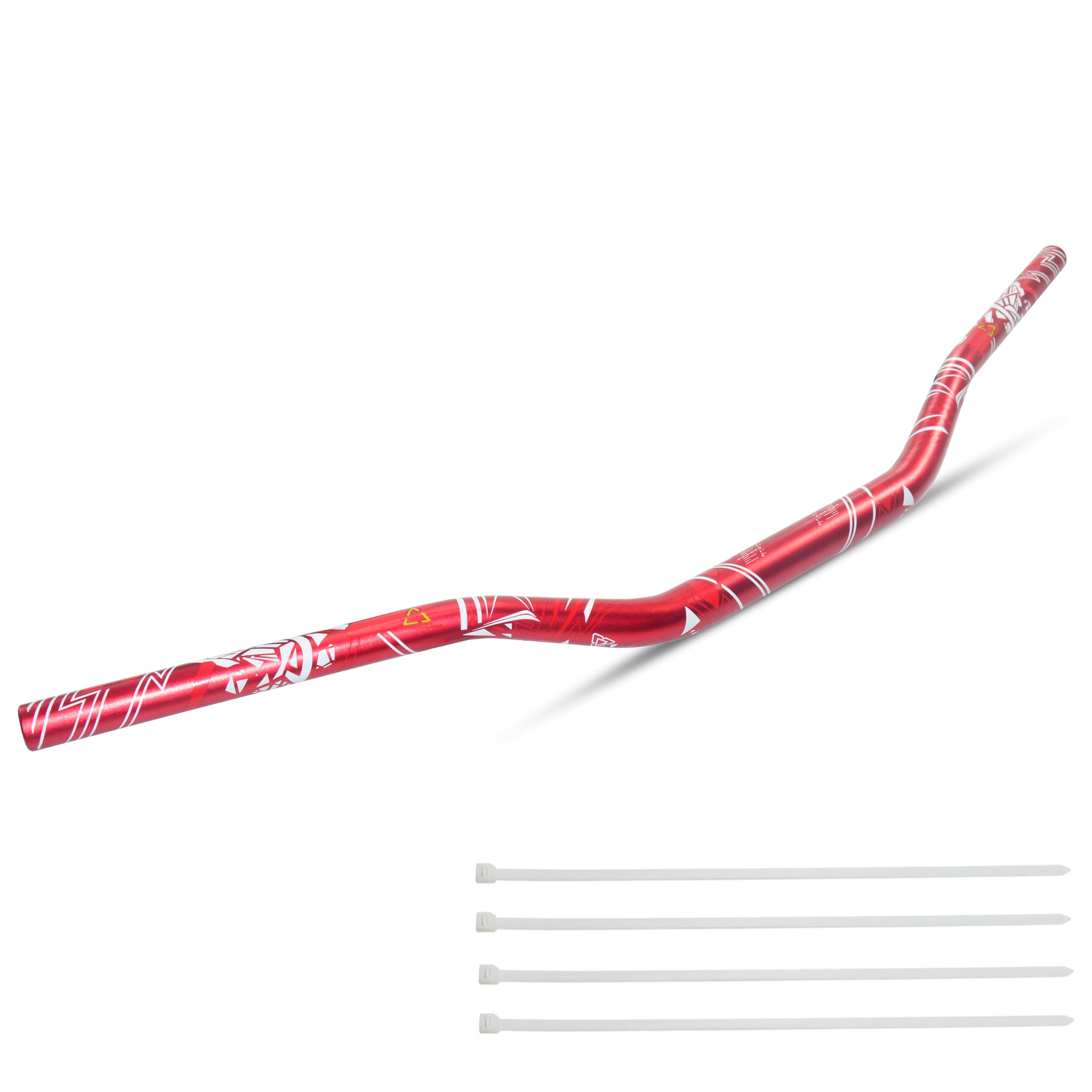 JXPANG Universal 28mm 1/1/8" Dirt Bike Handlebars, Upgraded Pit Bike Handlebar for Motocross CRF YZF KXF KLX RMZ DRZ Pit Dirt Bike ATV Quad (Red)