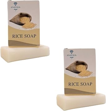 Anatolia Soap 1978 Rice Soap, Traditional Care That Provides Natural Sparkle and Softness to Your Skin, Whitening and Renewing Effect, Brighten Your Skin 2 Pieces.