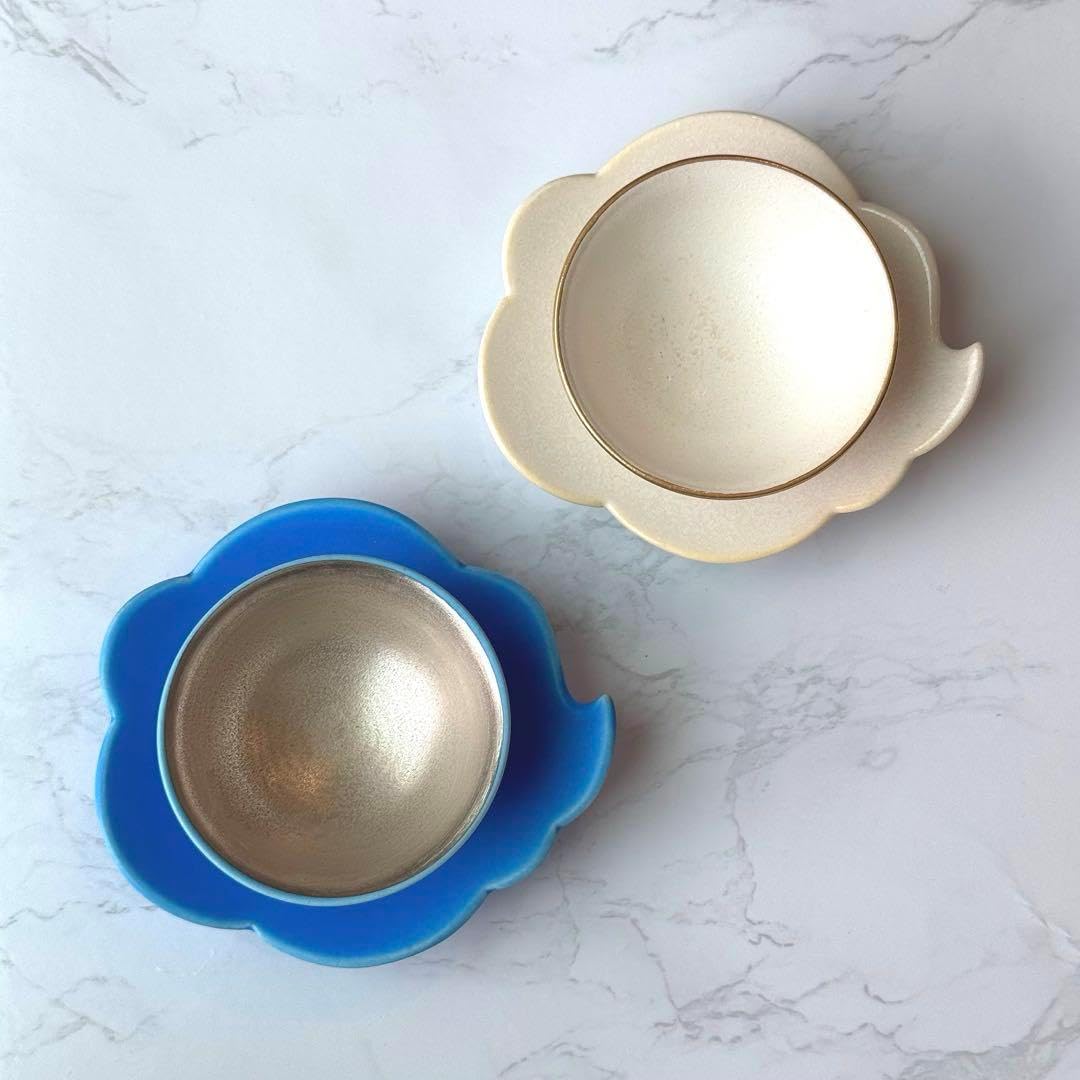 東一仁 湯呑み 茶托 ウンリュウ ２客セット 小皿 豆皿 東一仁 湯呑み 茶托 ウンリュウ 2客セット 小皿 豆皿 東一仁 湯呑み