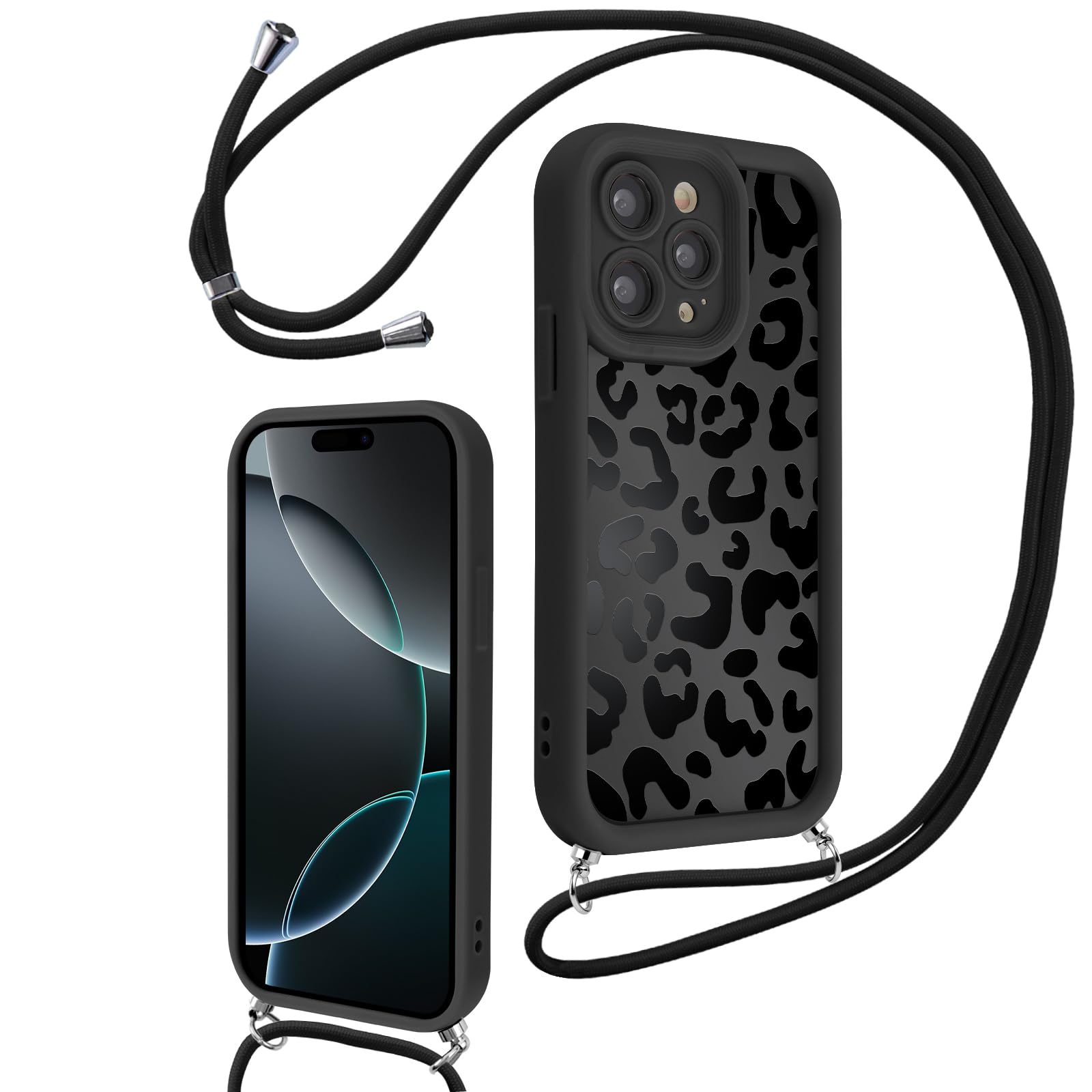 Wirvyuer Coque Avec Cordon Pour IPhone 14 Pro Ax Coque Ultra Ince Silicone Souple Étui En