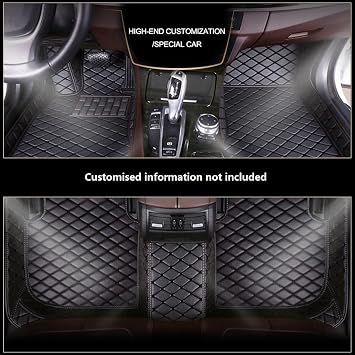 Car Floor Mats Made to Measure for Mercedes-Benz A/B/C/E/S/R/G/CL/CLA/CLK/CLS/ML/GL/GLA/GLC/GLE/GLK/GLS/SL/SLC/SLK/AMG/Viano/Vito/X Class/Maybach/Sprinters for Front and Rear Waterproof Non-Slip