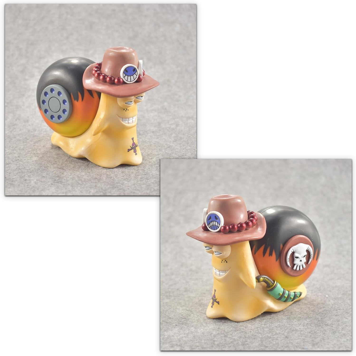 Transponder Snail Phone Bug, PVC Material, 4.33in/11 Cm Size - Perfect for Collecting, Decorating, and Anime Fans' Delight（Ace）